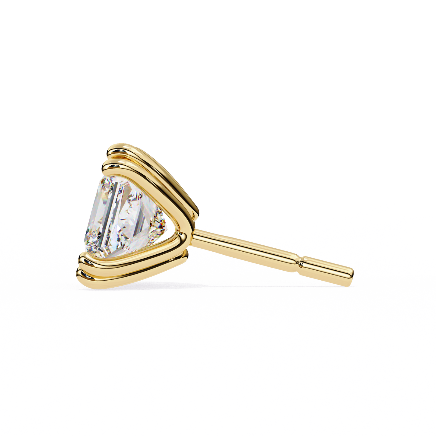 Amore Lucente Princess Cut Solitaire Studs