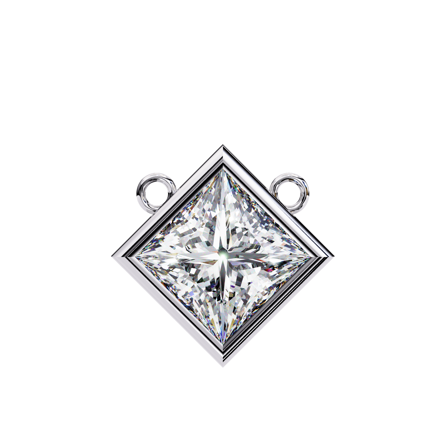 Velluto Celestine Princess Cut Solitaire Pendant