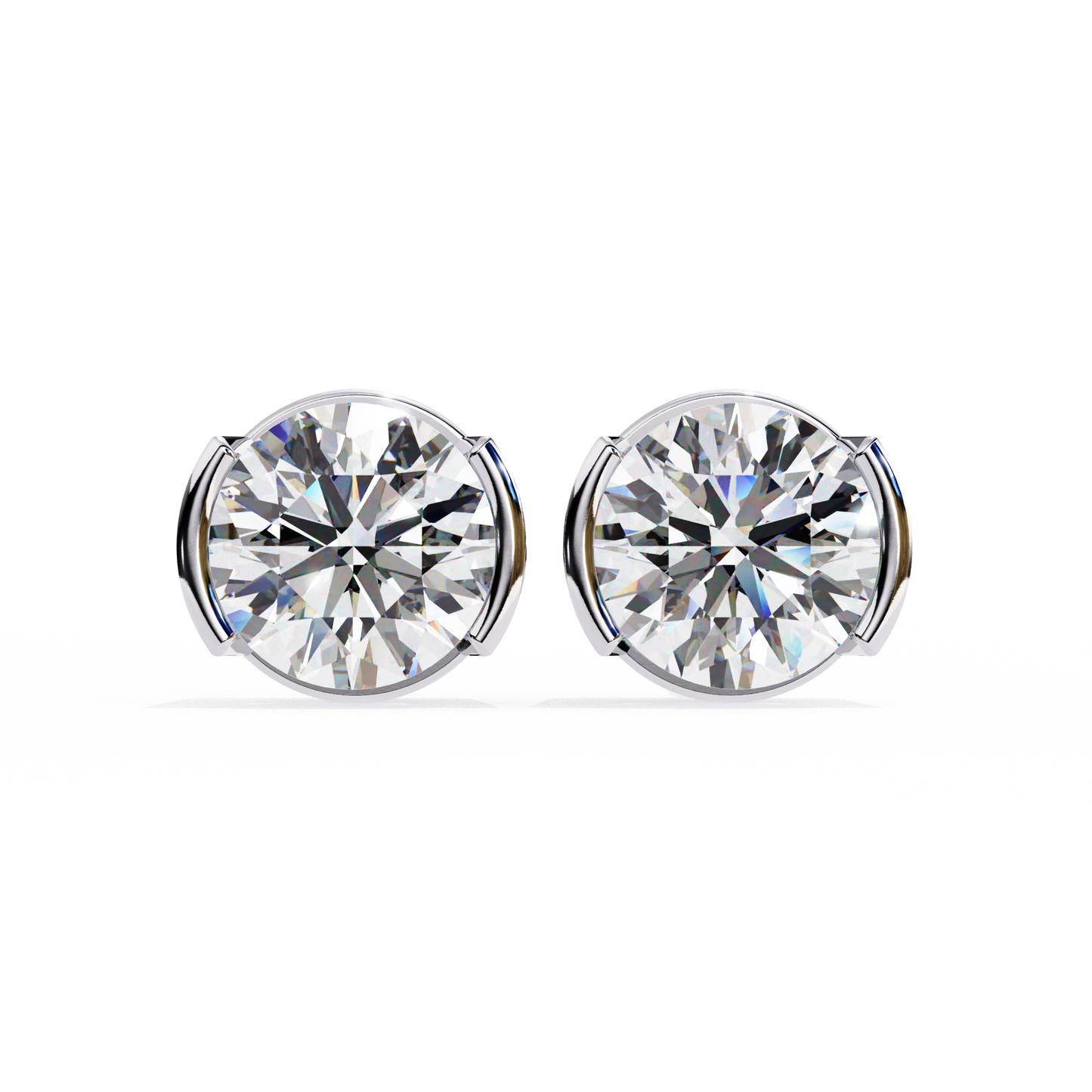 Halorine Solitaire Diamond Earrings