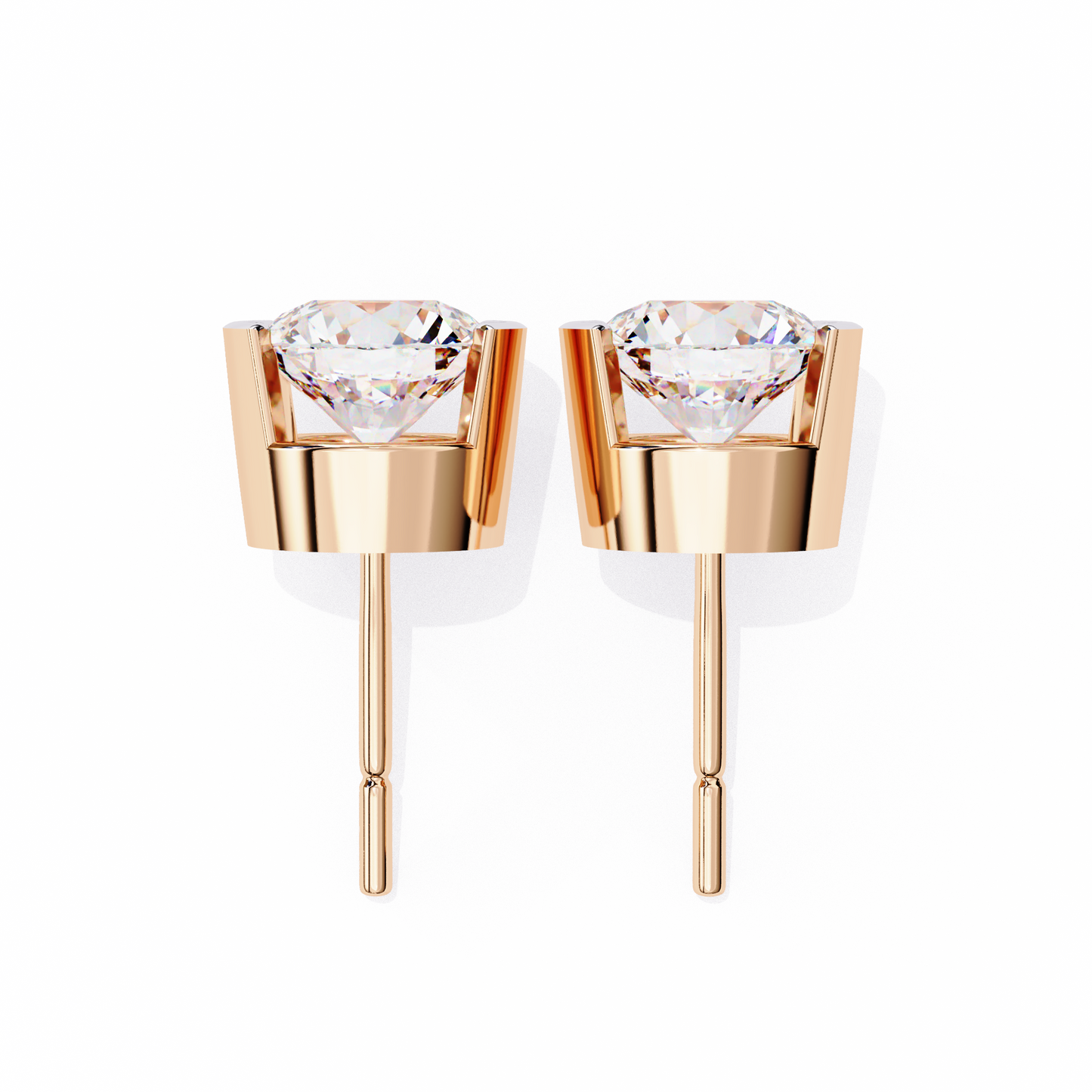 Halorine Solitaire Diamond Earrings