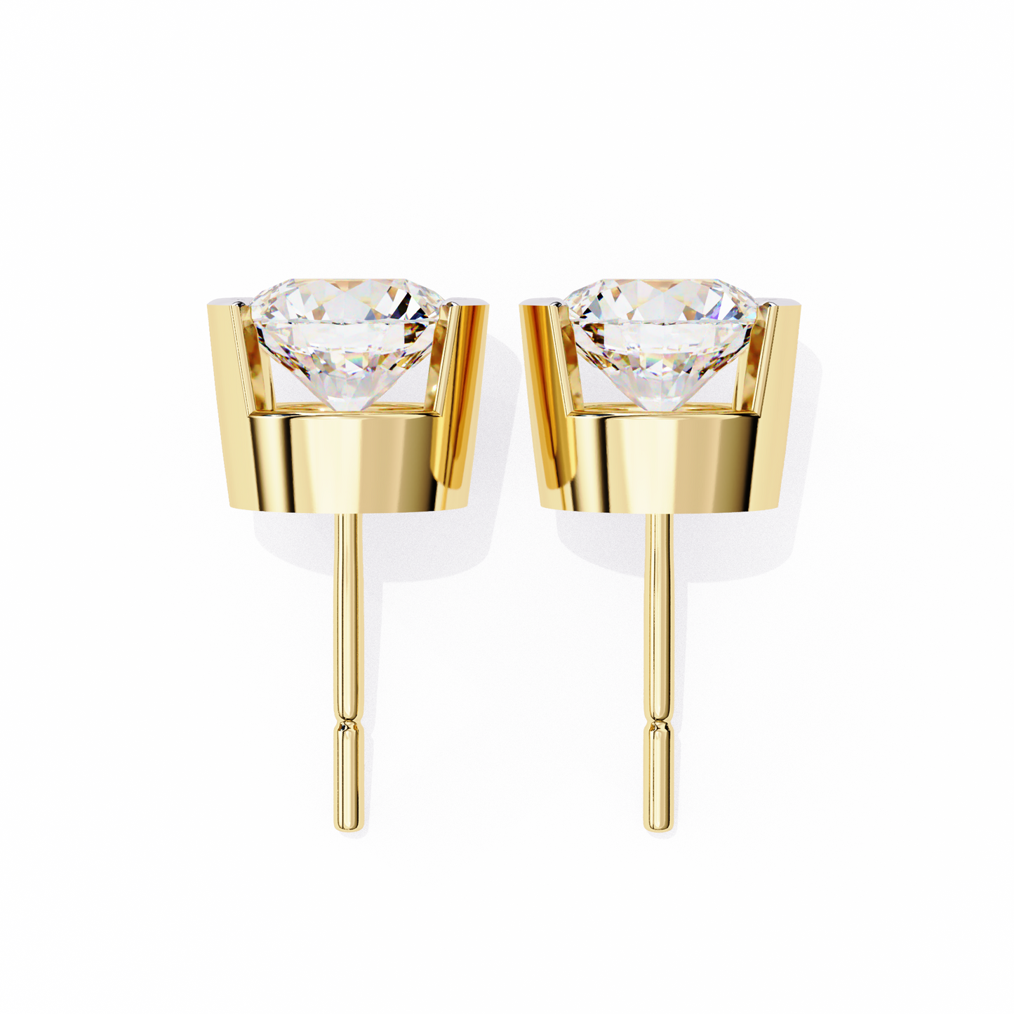 Halorine Solitaire Diamond Earrings