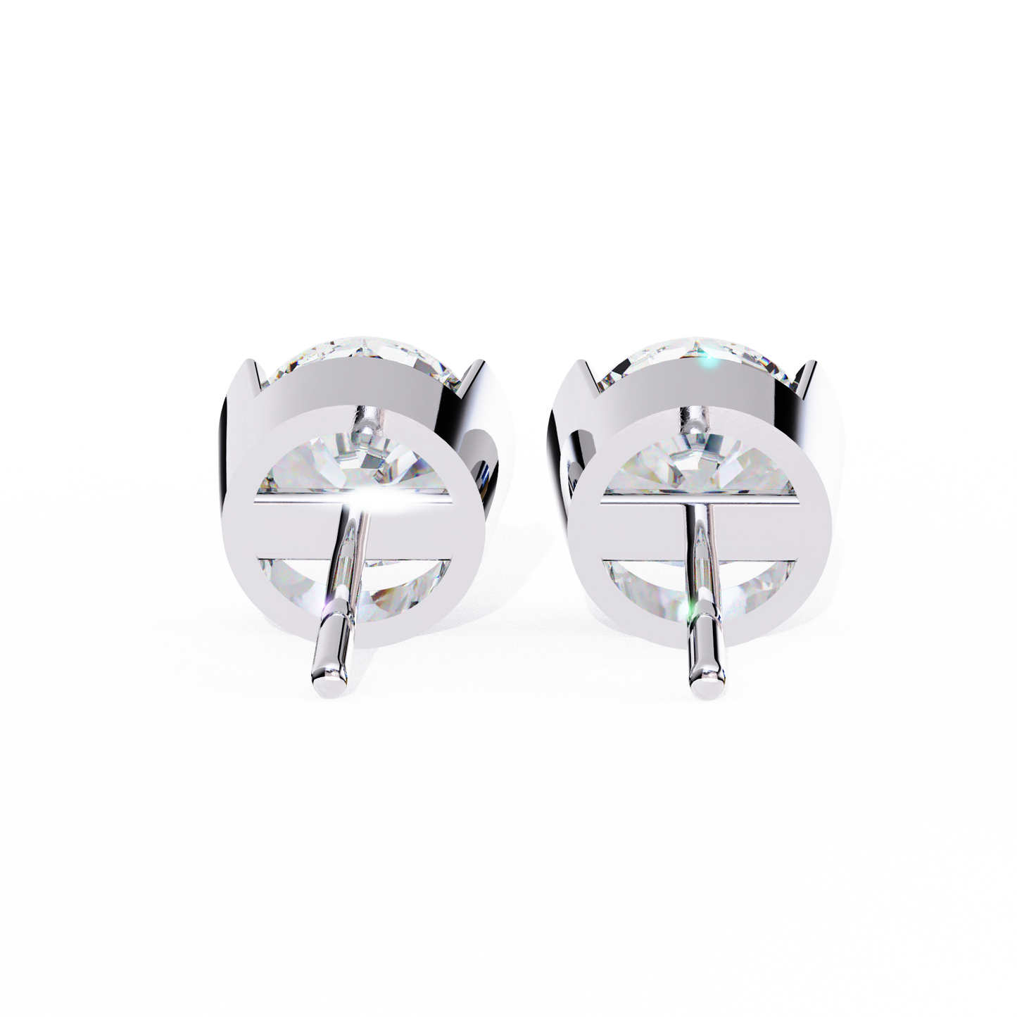Halorine Solitaire Diamond Earrings