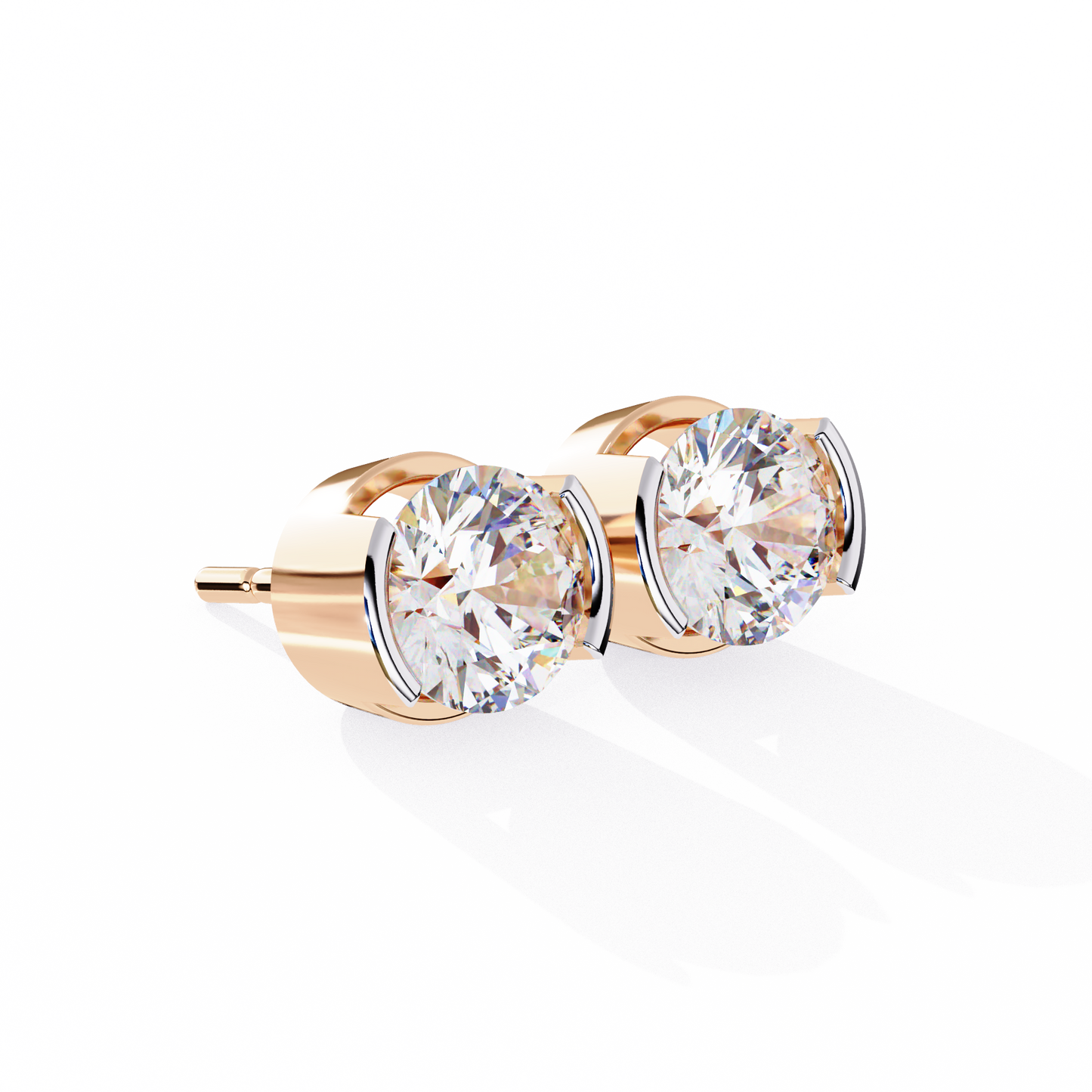 Halorine Solitaire Diamond Earrings