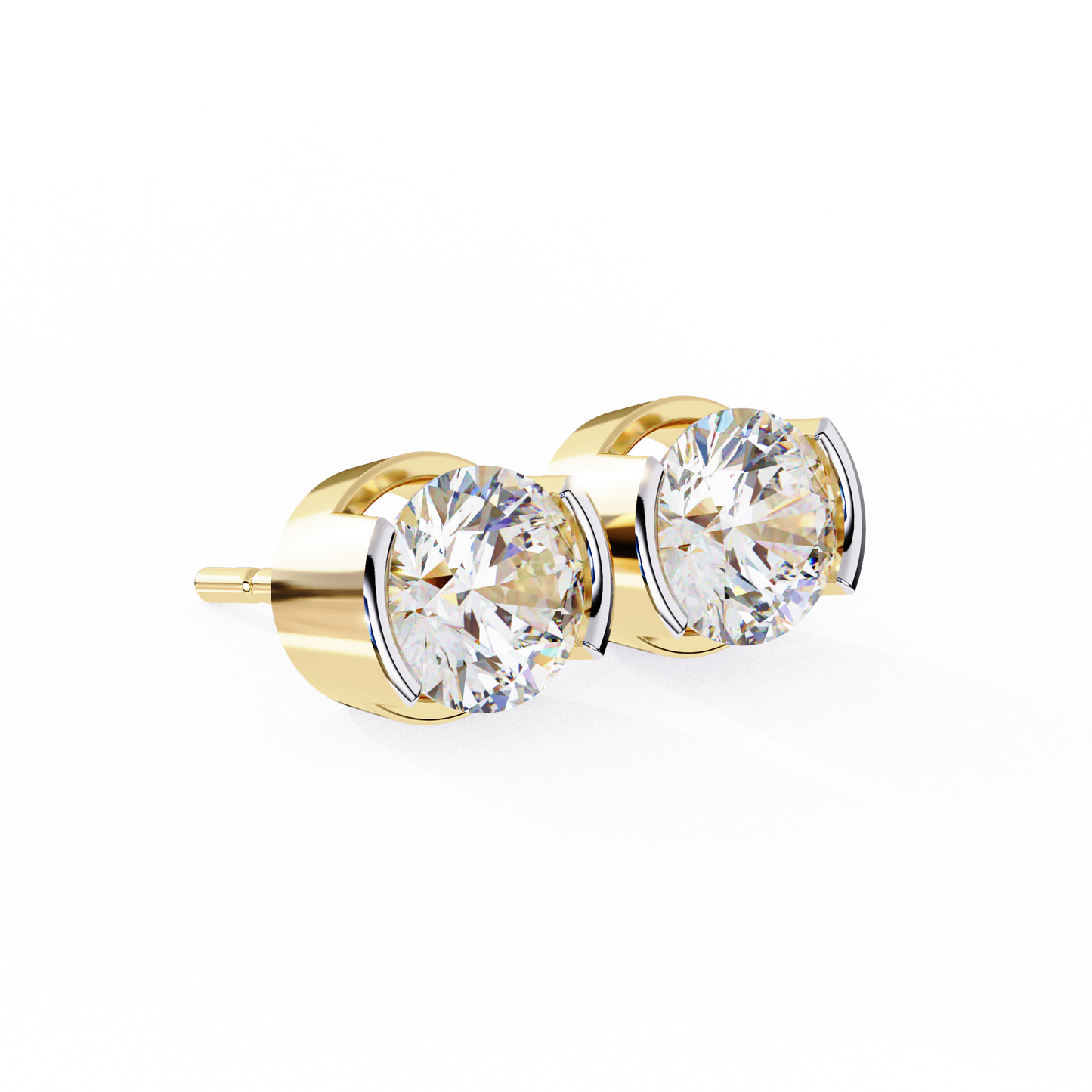 Halorine Solitaire Diamond Earrings