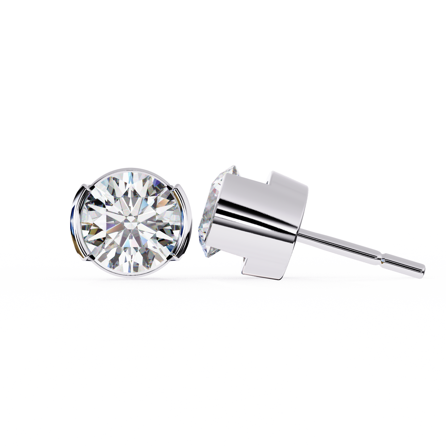 Halorine Solitaire Diamond Earrings