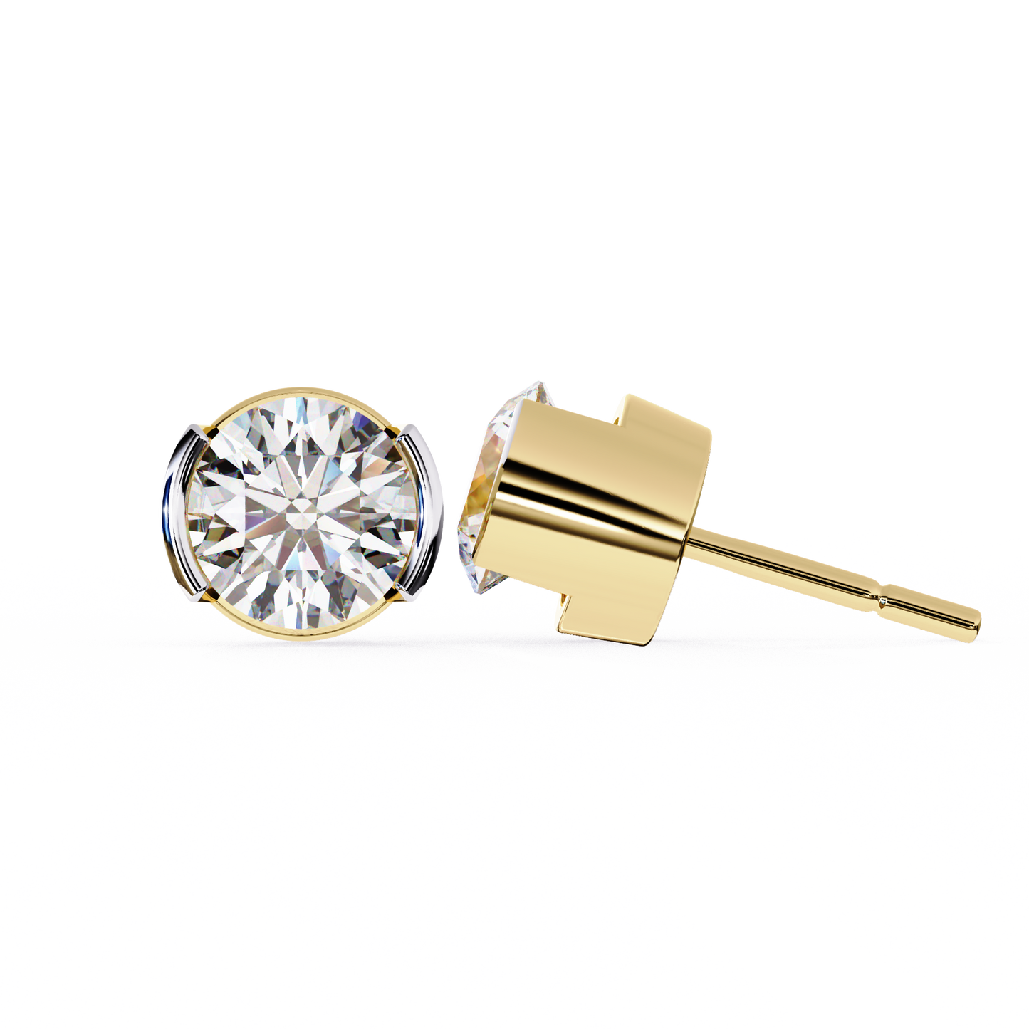 Halorine Solitaire Diamond Earrings