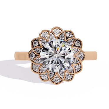 Auristelle Haute Round Solitaire Ring