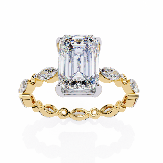 Luminora Crown Radiant Solitaire Ring