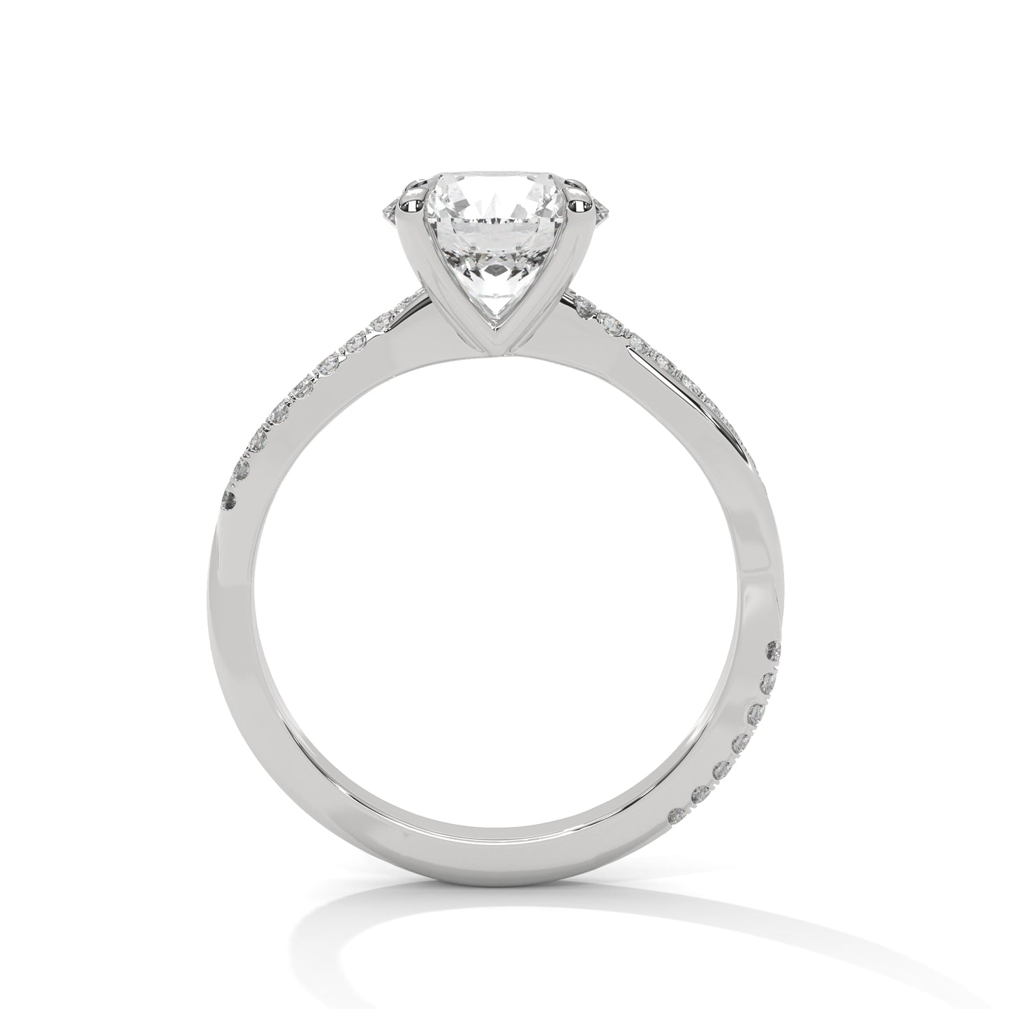 Golden Eclipse Solitaire Ring