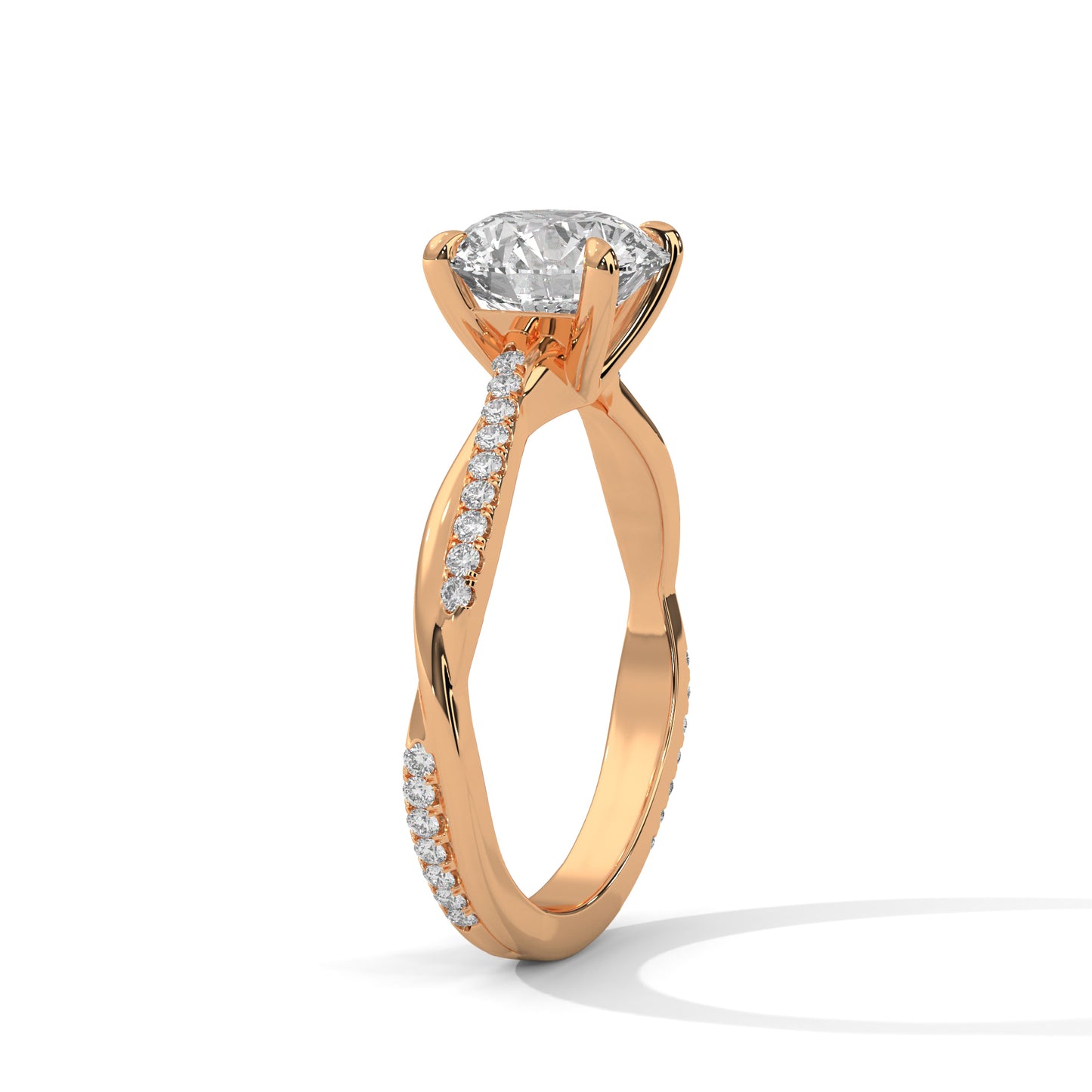 Golden Eclipse Solitaire Ring