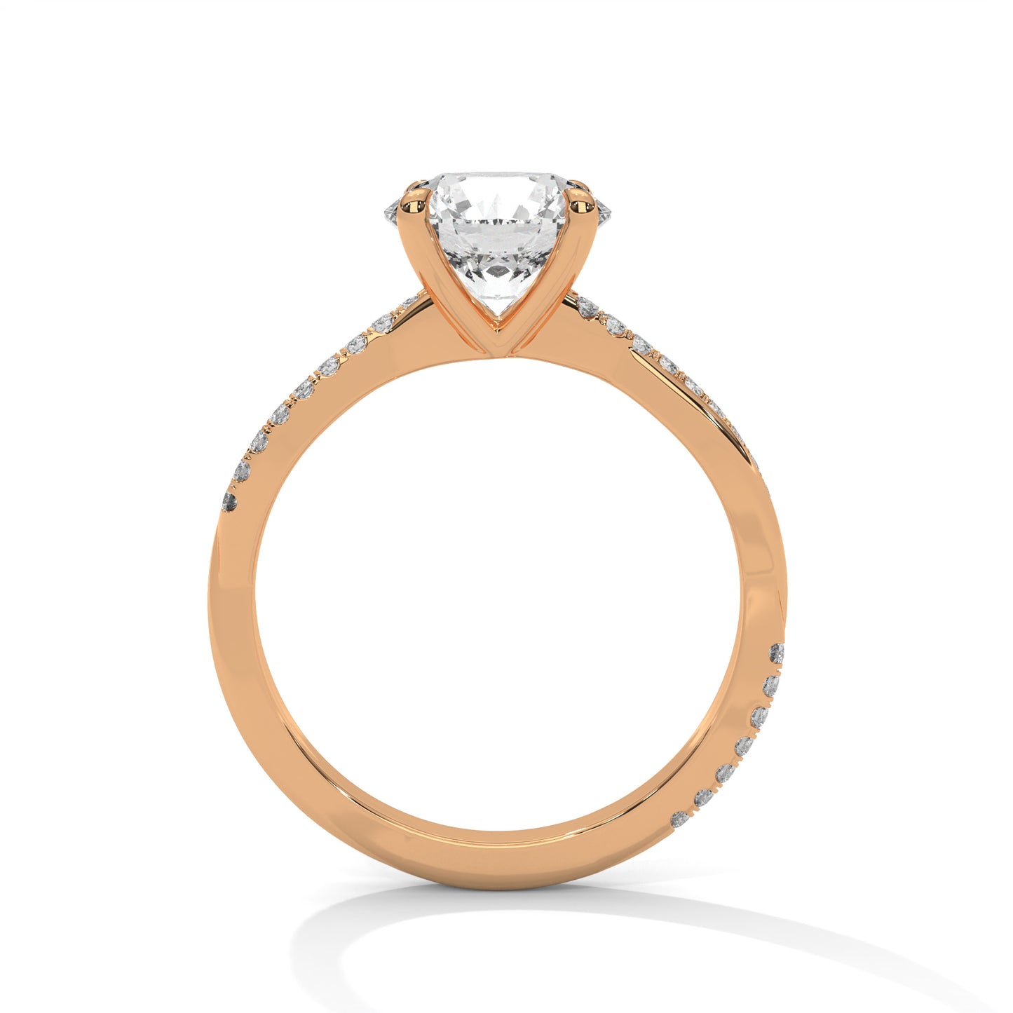 Golden Eclipse Solitaire Ring
