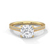 Cushion-Cut Diamond Ring with Pavé Band