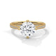 Timeless Round Diamond Ring with Pave-Set Accents