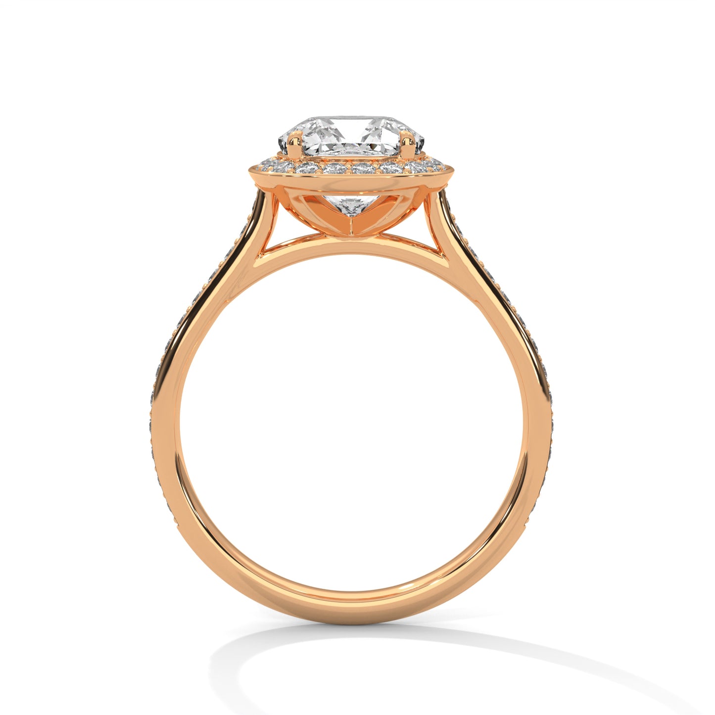 Elarin Flame Cushion Solitaire Ring