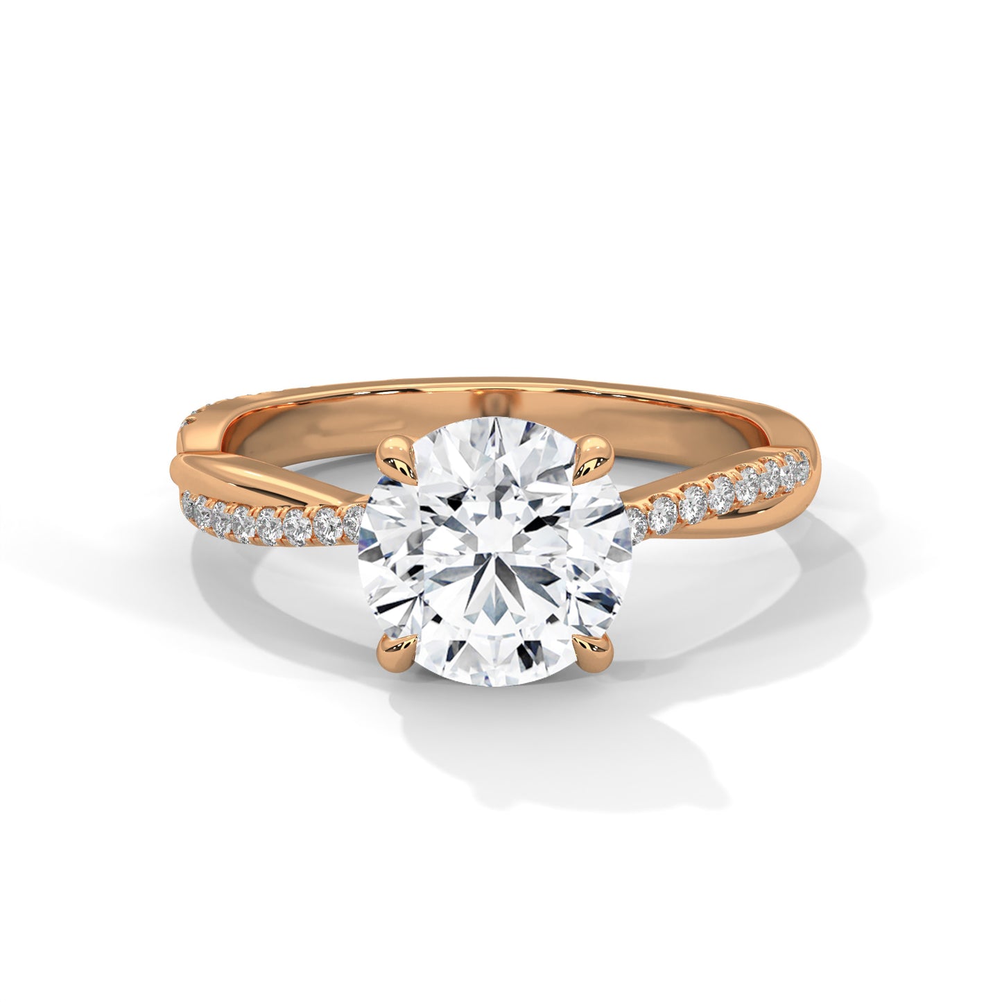 Golden Eclipse Solitaire Ring