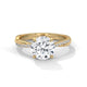 Golden Eclipse Solitaire Ring