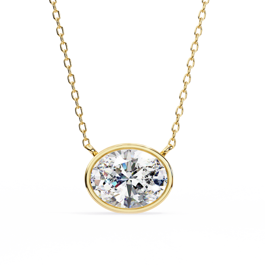 Rosalía Velloré Oval Solitaire Pendant