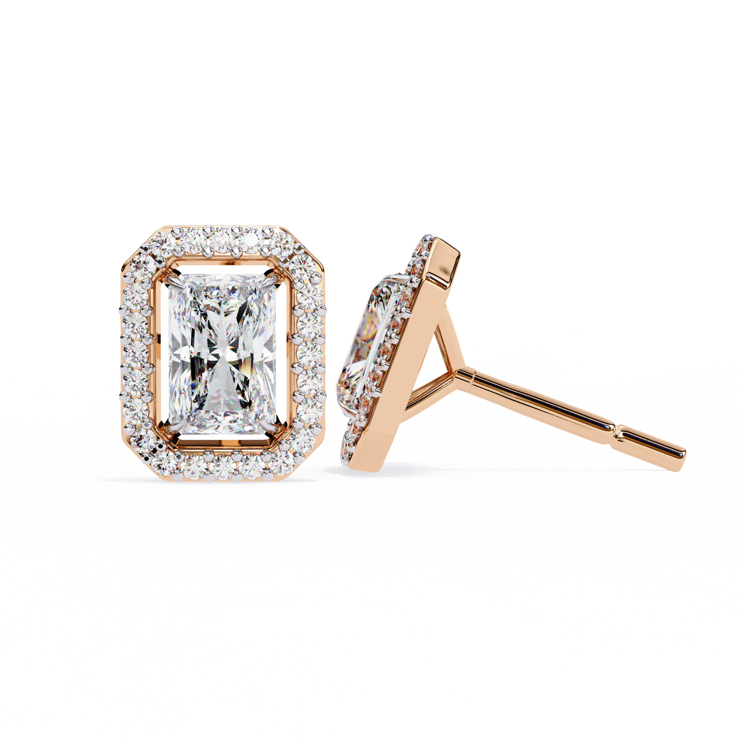 Splendore Classico Radiant Diamond Earrings
