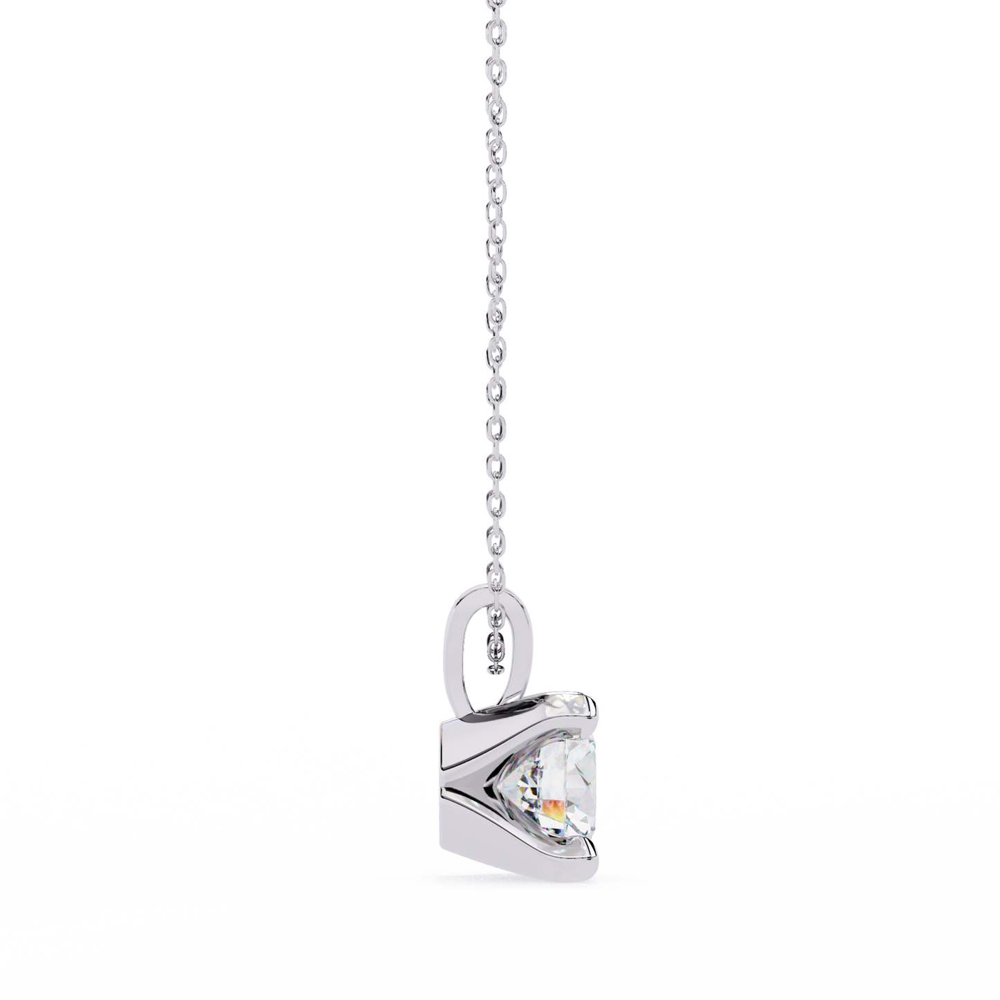 Lustria Imperiale Round Solitaire Pendant