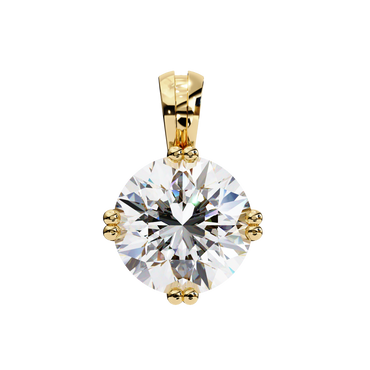 Orabella Crown Round Solitaire Pendant