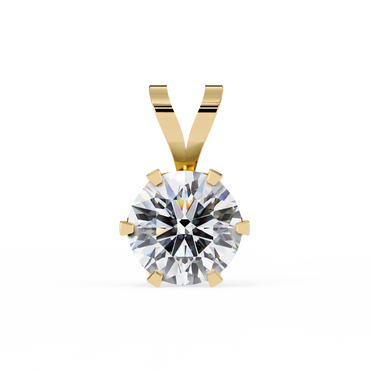 Aurelienne Royale Round Solitaire Pendant
