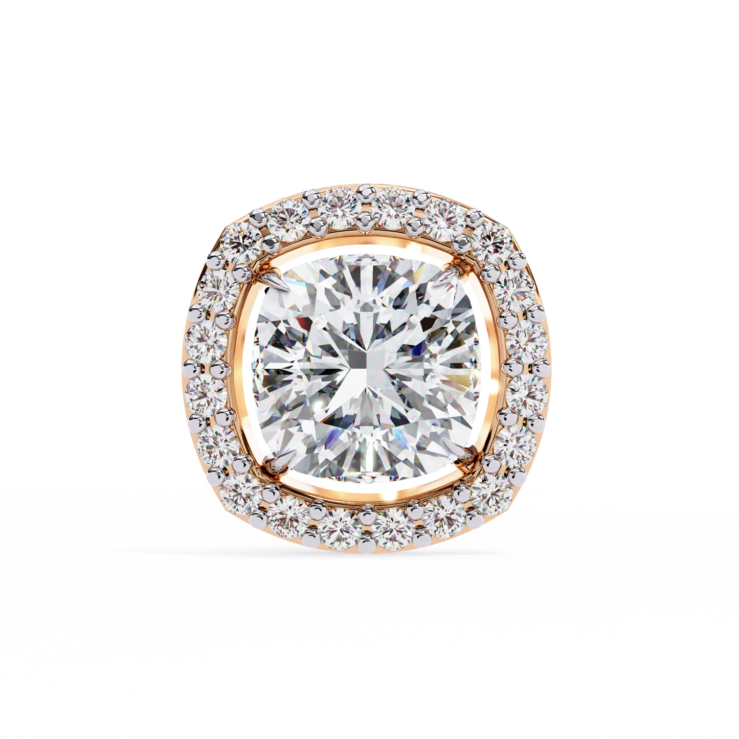 Majestic One Cushion Solitaire Studs