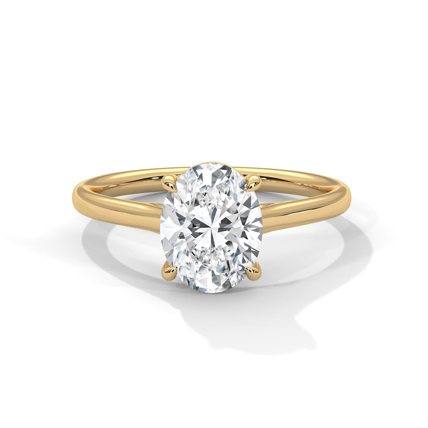 Sacred Shimmer Oval Solitaire Ring