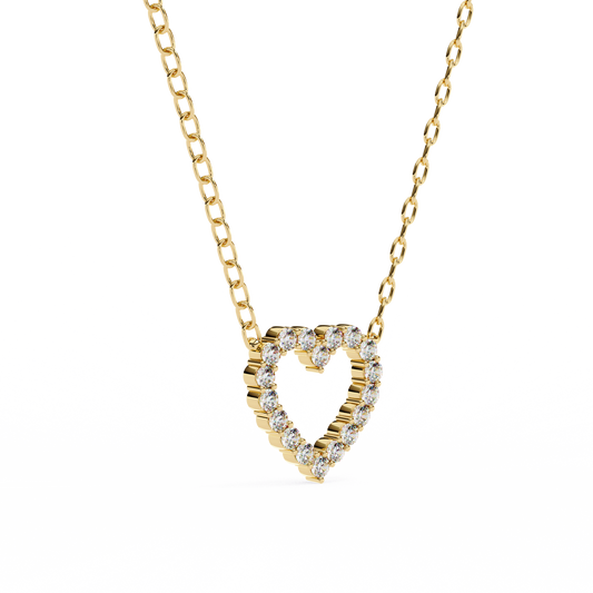 Valentina Whisper Heart Shape Diamond Pendant