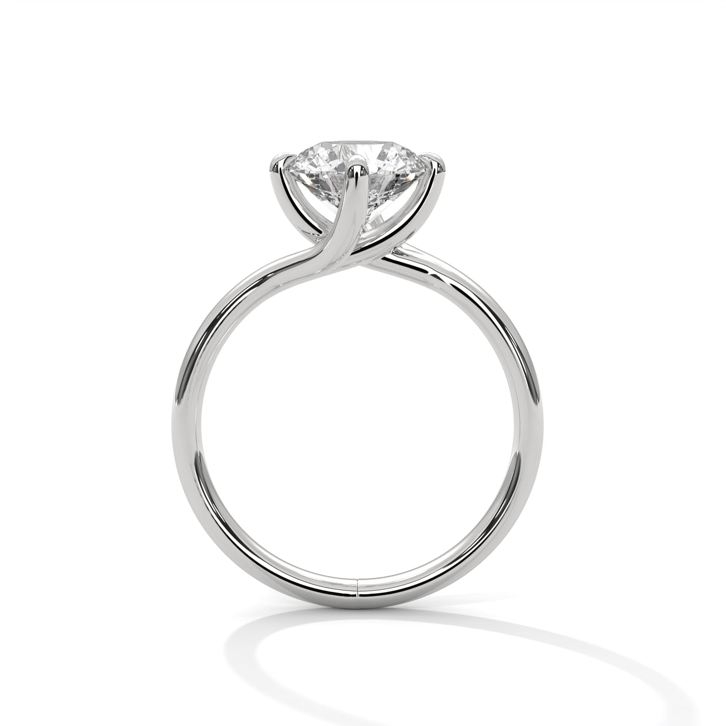Classic Round Solitaire Diamond Ring – Pure Elegance