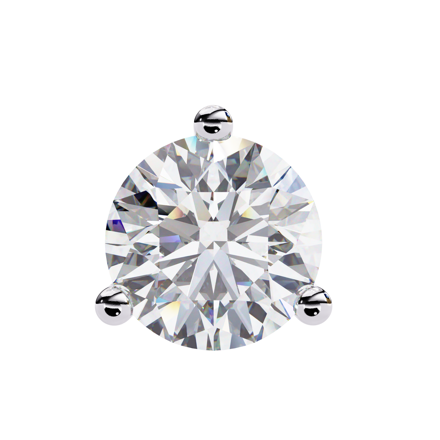 Orbitara Round Cut Solitaire Studs
