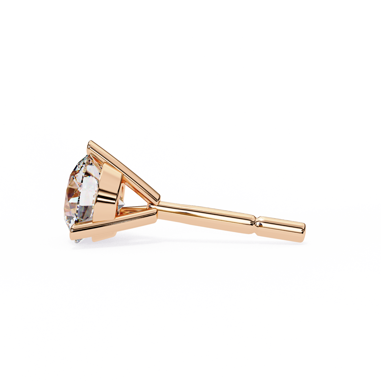 Orbitara Round Cut Solitaire Studs
