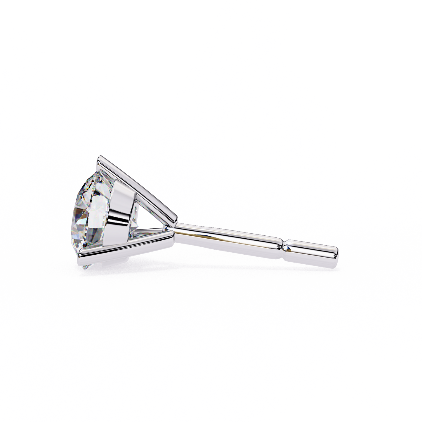 Orbitara Round Cut Solitaire Studs