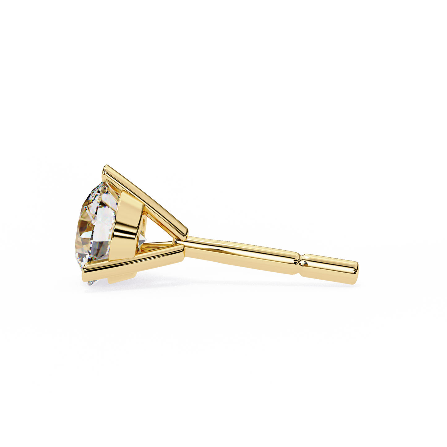 Orbitara Round Cut Solitaire Studs