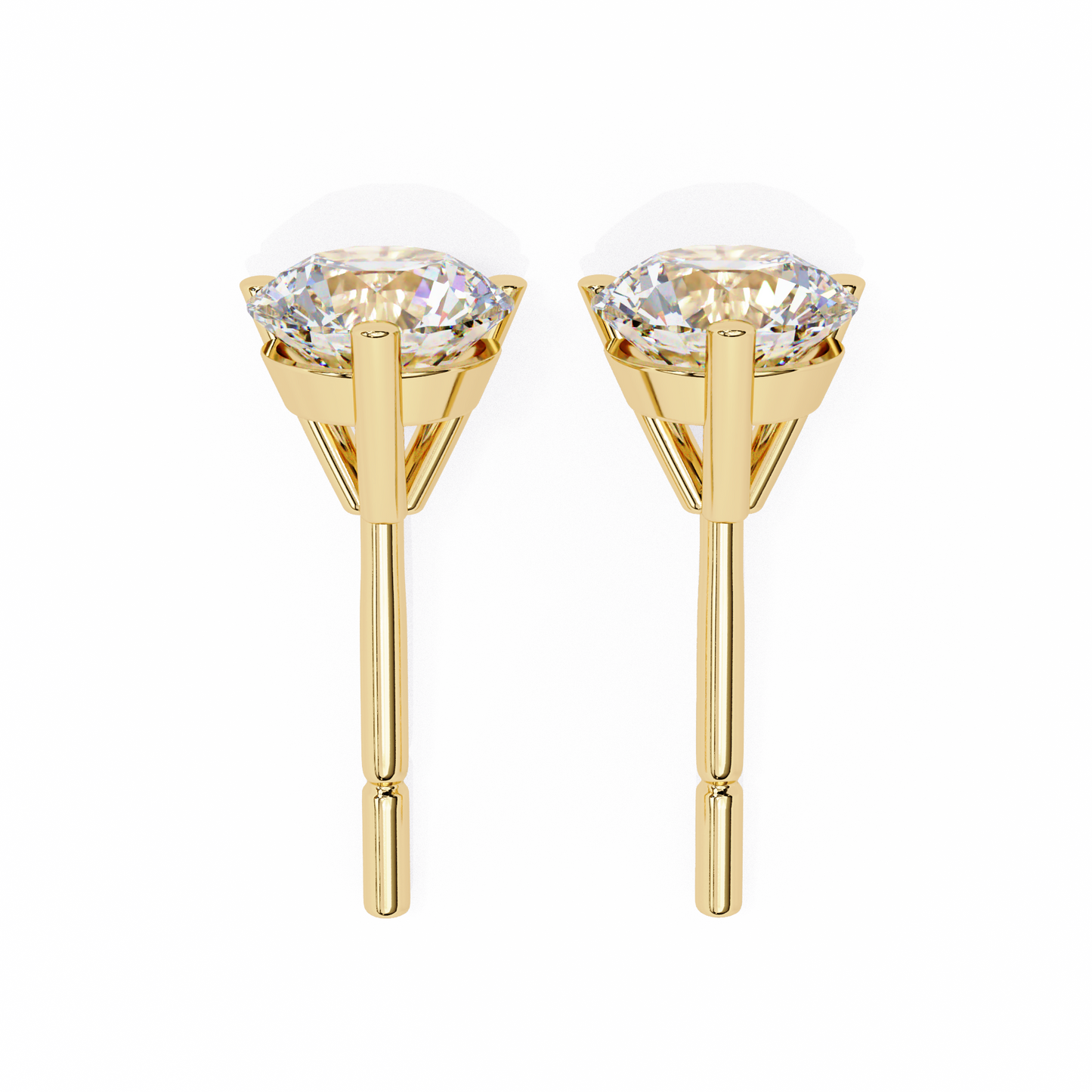 Orbitara Round Cut Solitaire Studs