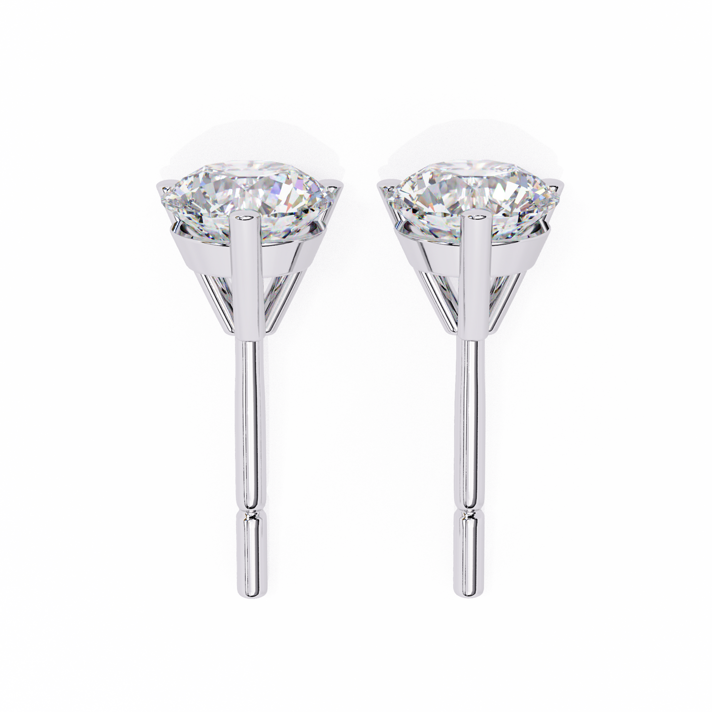 Orbitara Round Cut Solitaire Studs