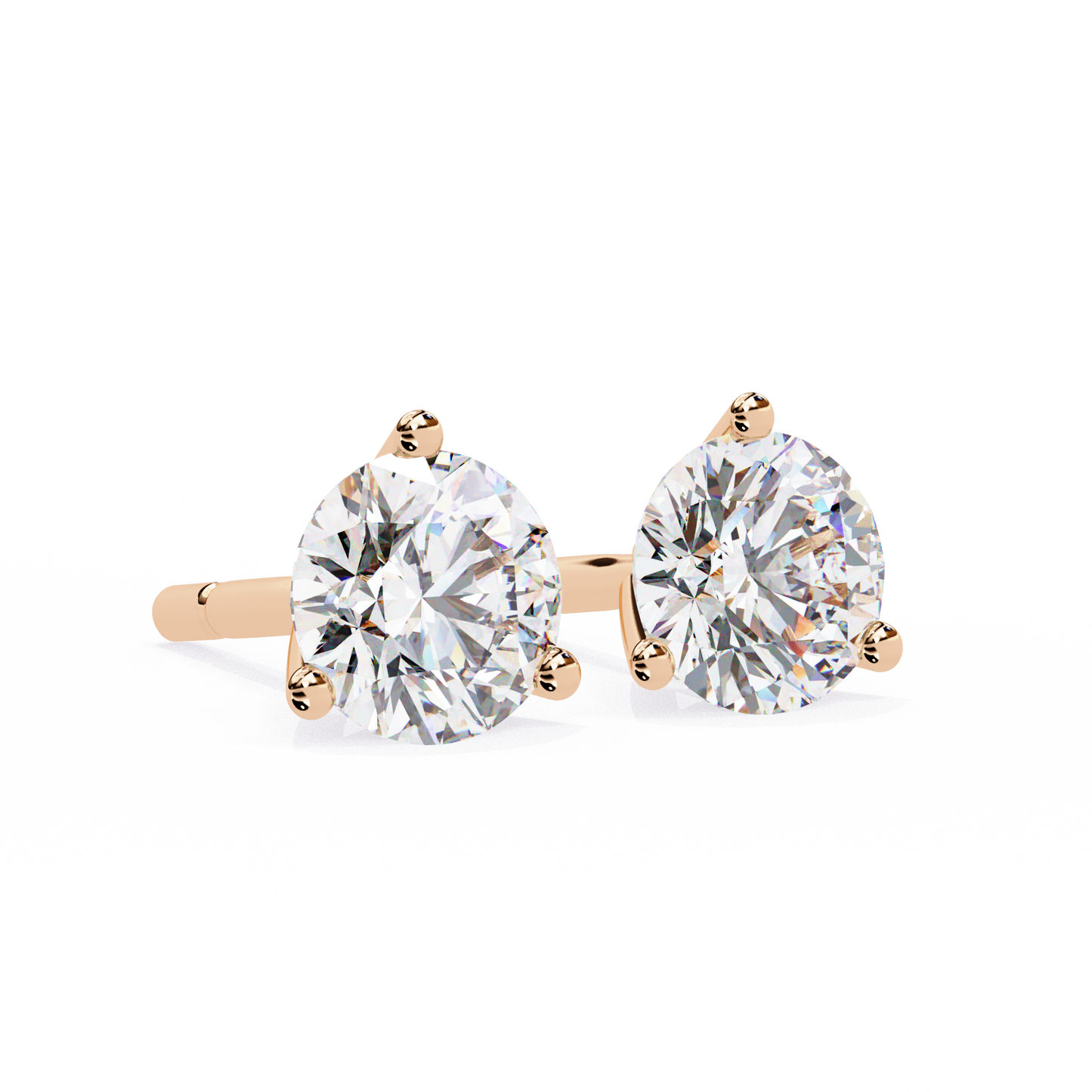 Orbitara Round Cut Solitaire Studs