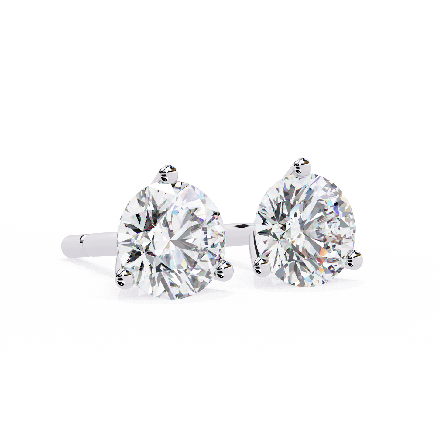 Orbitara Round Cut Solitaire Studs