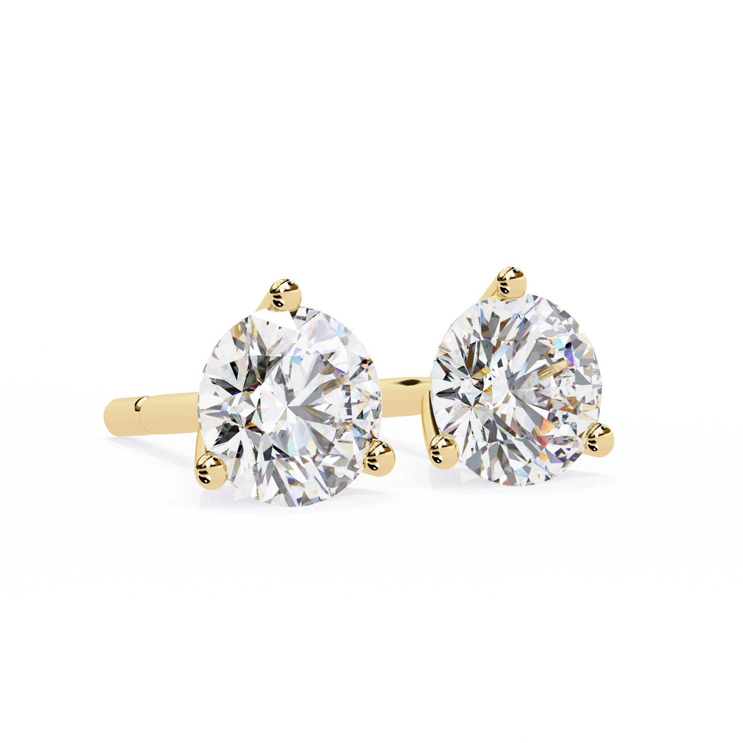 Orbitara Round Cut Solitaire Studs
