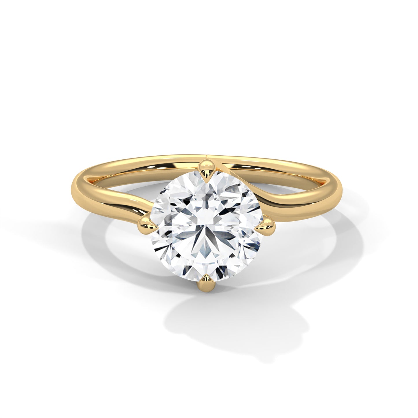 Classic Round Solitaire Diamond Ring – Pure Elegance