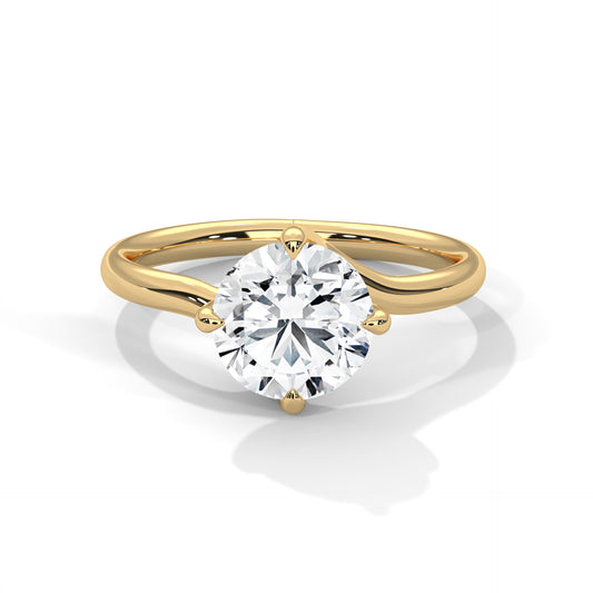 Classic Round Solitaire Diamond Ring – Pure Elegance