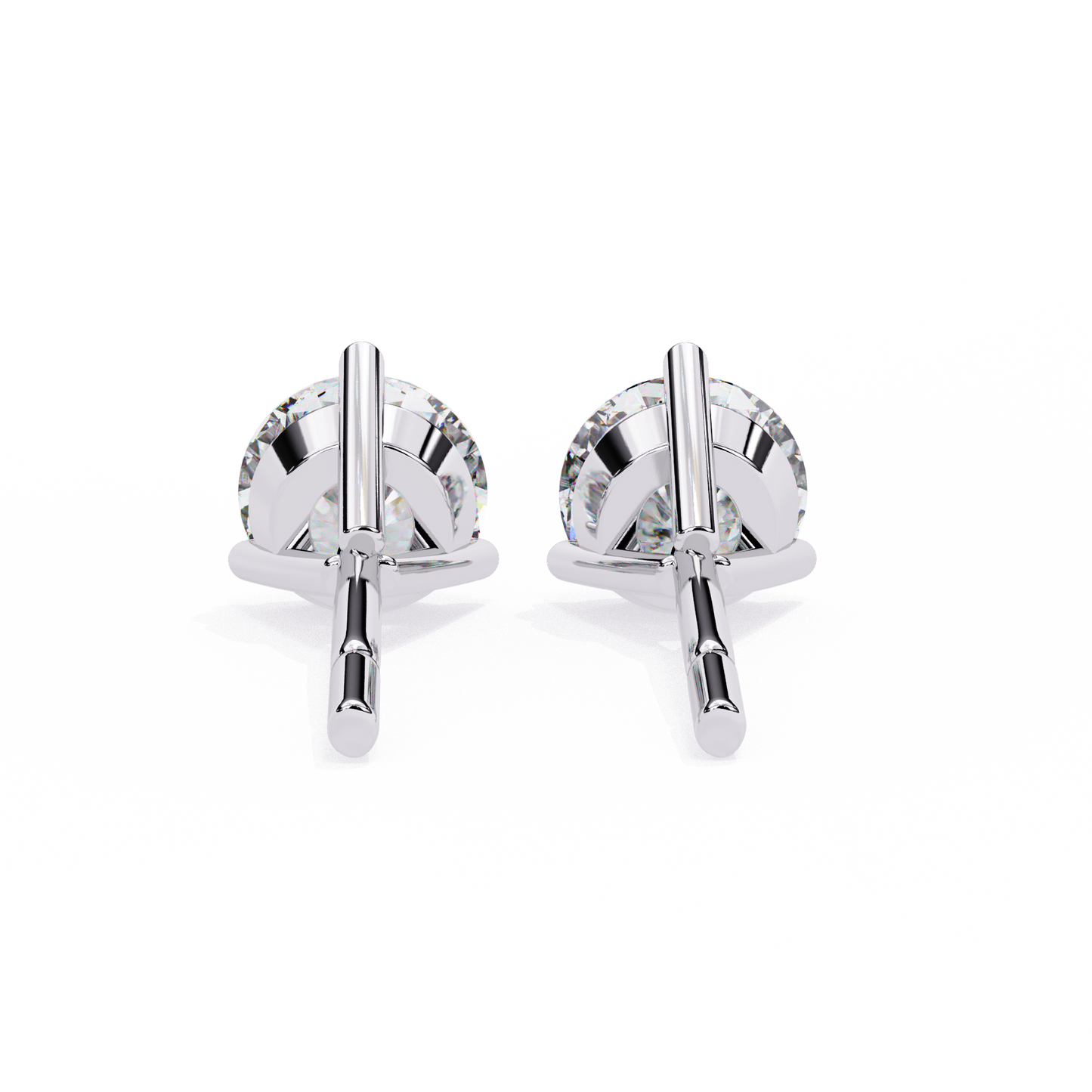 Orbitara Round Cut Solitaire Studs