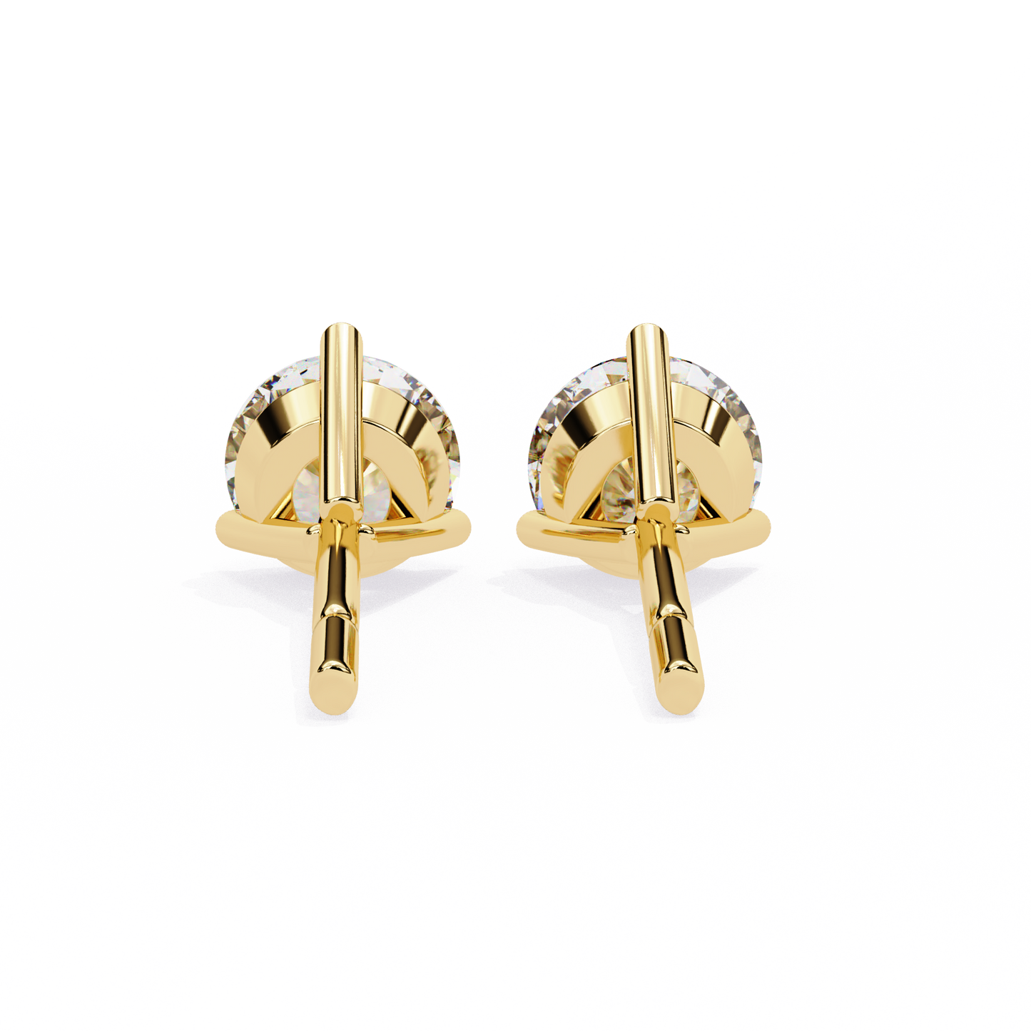 Orbitara Round Cut Solitaire Studs