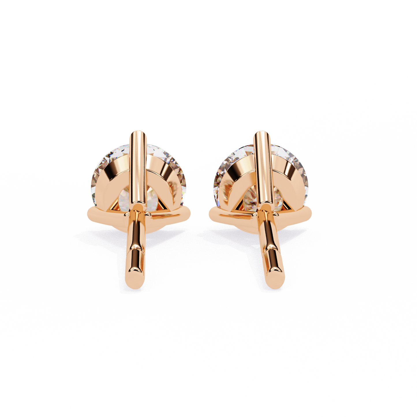 Orbitara Round Cut Solitaire Studs