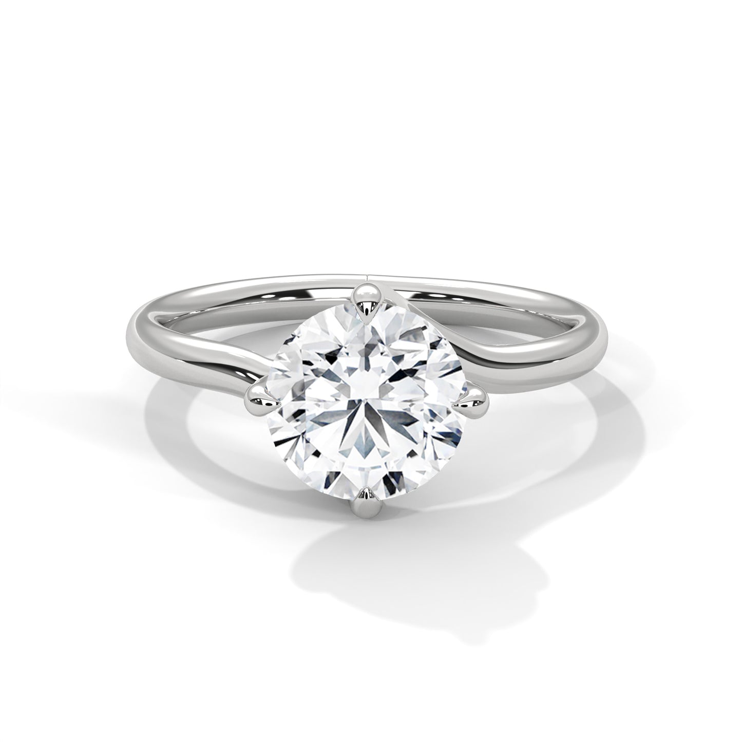 Classic Round Solitaire Diamond Ring – Pure Elegance