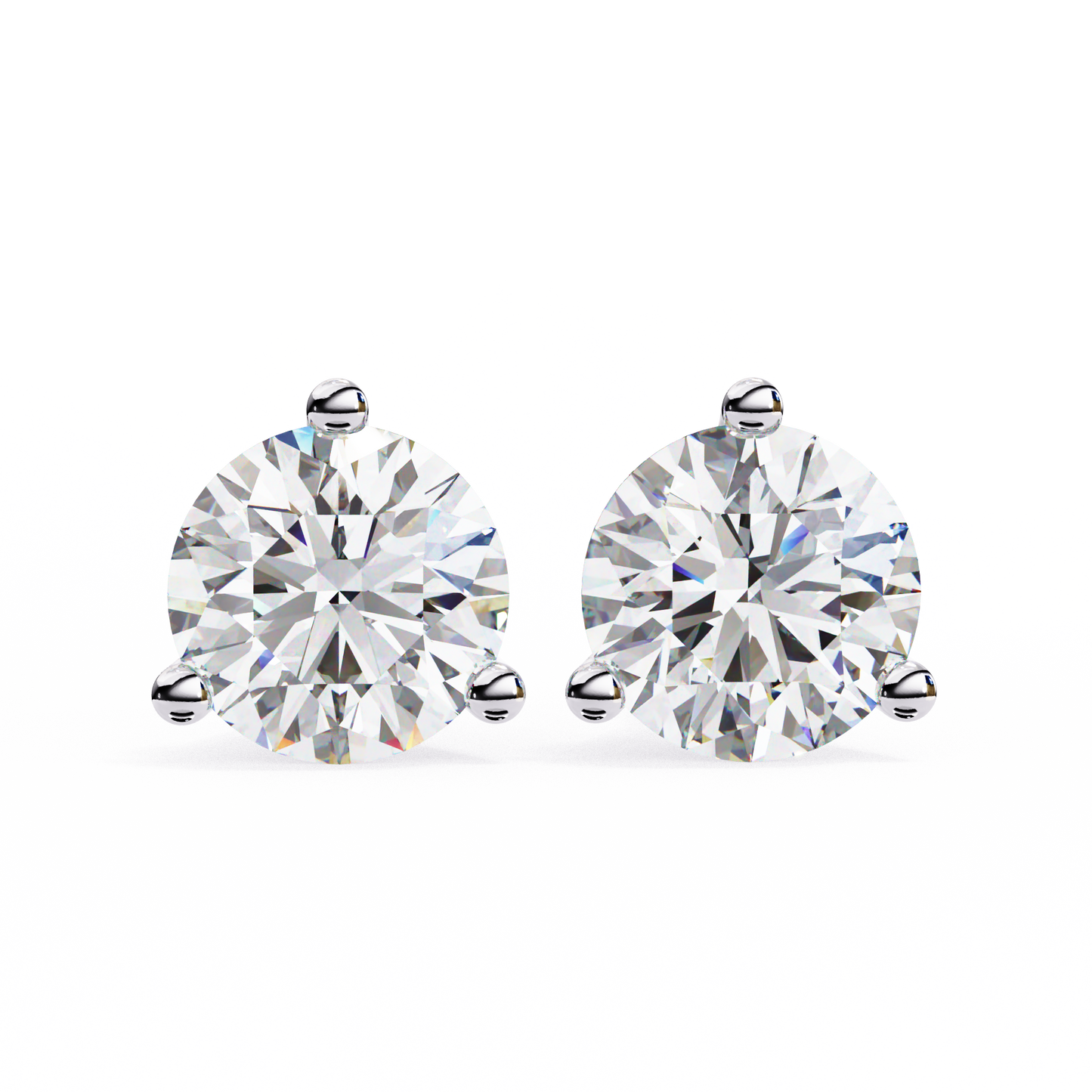 Orbitara Round Cut Solitaire Studs