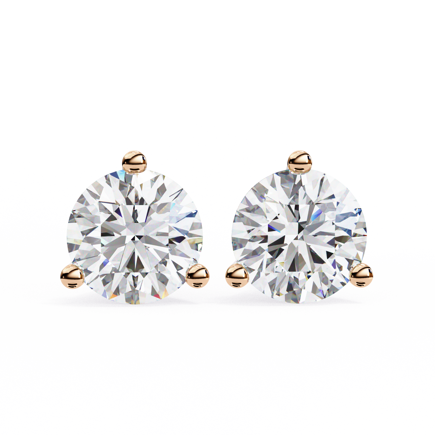 Orbitara Round Cut Solitaire Studs