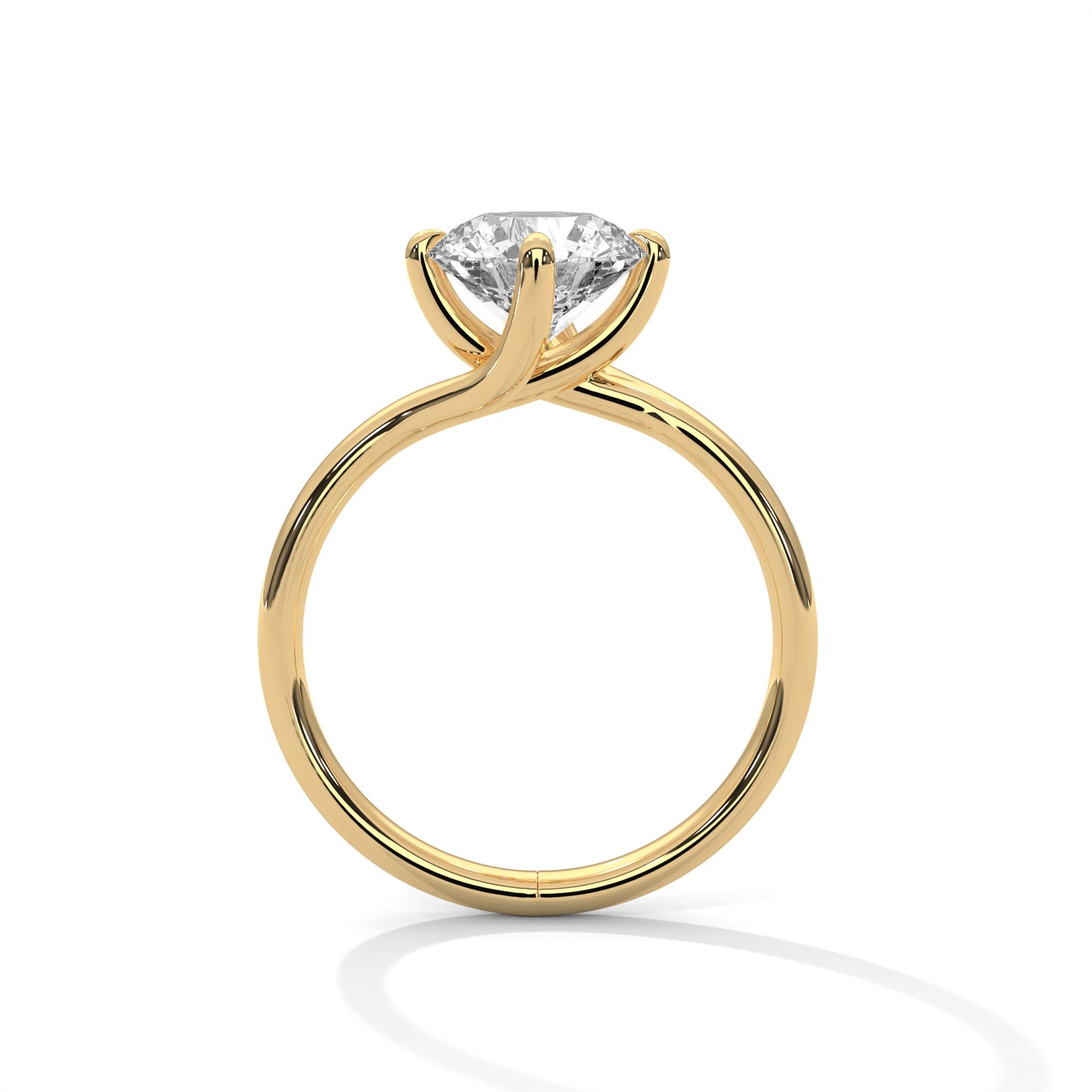 Classic Round Solitaire Diamond Ring – Pure Elegance