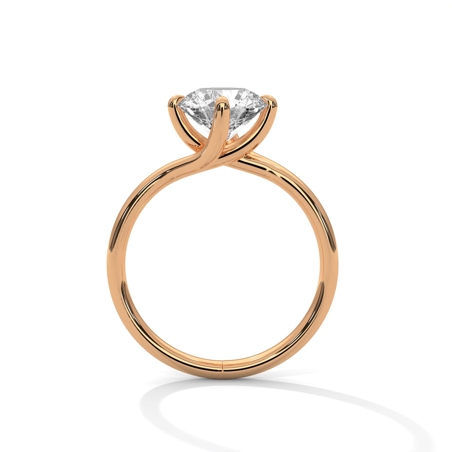 Classic Round Solitaire Diamond Ring – Pure Elegance