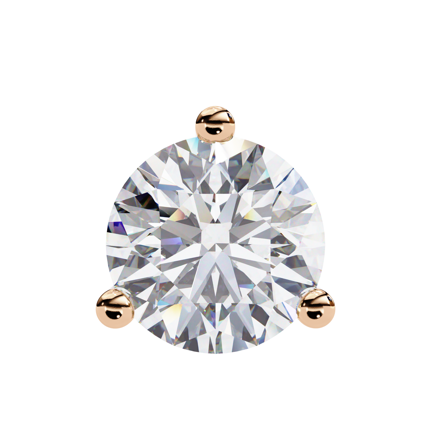 Orbitara Round Cut Solitaire Studs