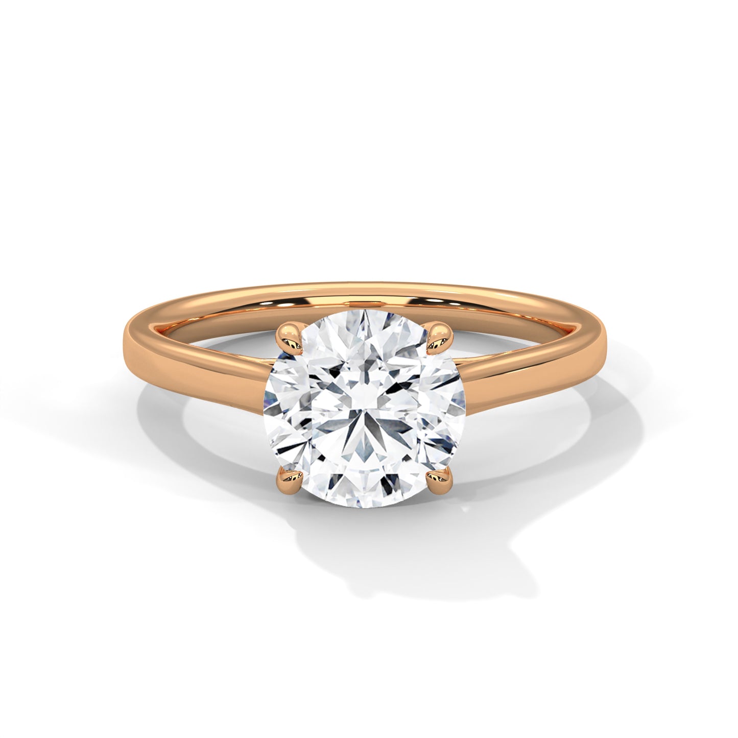 Lustrous Clarity – Classic Diamond Solitaire Ring